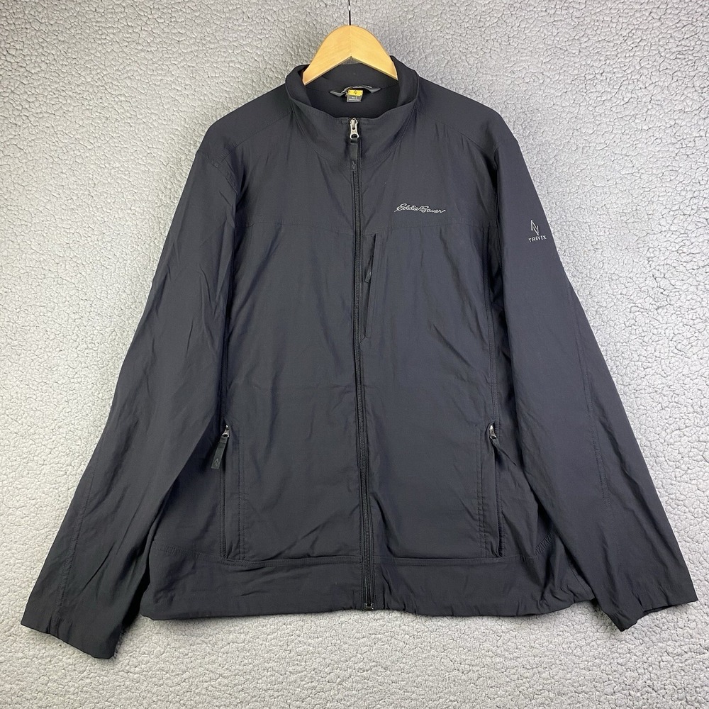 Eddie Bauer Travex Jacket‎ Men's Sz L Outdoors Pockets Stretch Performance Rain